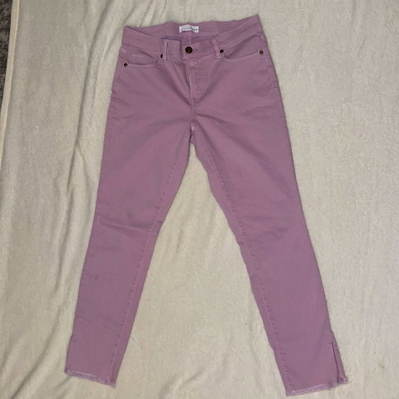 LOFT Denim - Purple skinny loft pants with fray bottoms - BRAND NEW NEVER WORN!